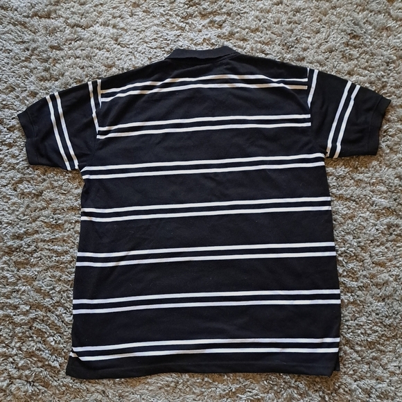 Guinness | Men's black & white striped polo official merchandise - Picture 3 of 6